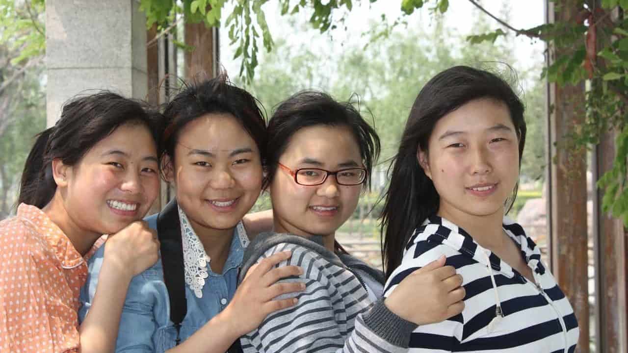 A group of international students studying in Singapore